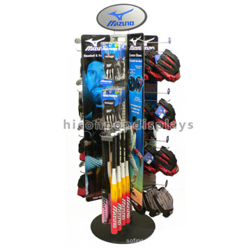 Free Design Free Standing Metal 4-Way Commercial Sportswear Retail Showroom Display Fixtures